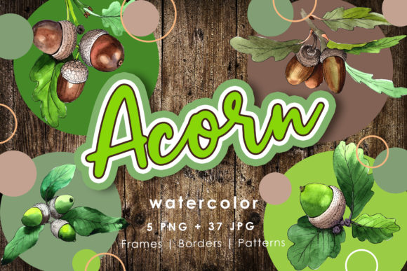 Acorn Plant Watercolor Set