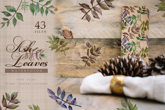 Ash Leaves Watercolor Set