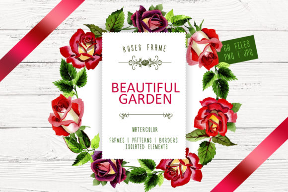 Beautiful Garden Watercolor Flower Set