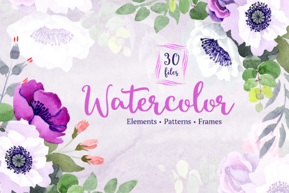 Bouquet of Flowers Warm Smile Violet Watercolor PNG: A Versatile Asset for Designers and Creators