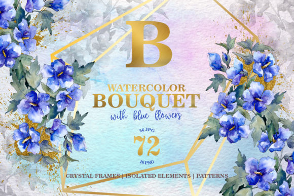 Bouquet with Blue Flowers Watercolor: A Thoughtful Choice for Artistic Expression and Decor