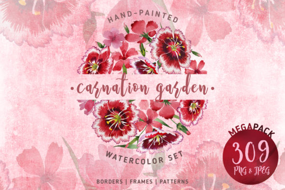 Carnation Garden Watercolor Set