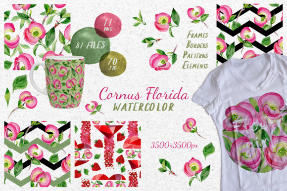 Cornus Florida Flowers Watercolor Set: A Thoughtful Choice for Botanical Artists