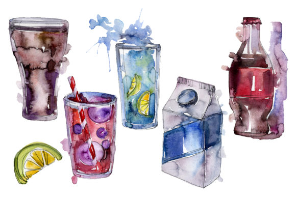 Gin Drinks Watercolor: Where Mixology Meets Artistic Expression