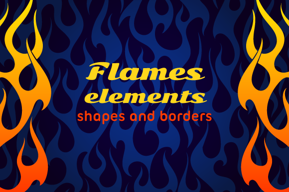 Old School Hot Rod Flame Elements Set