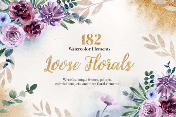 Pale Mauve Loose Floral Watercolor Set as a Strategic Creative Asset