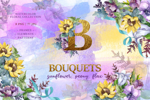 Watercolor Bouquets with Sunflowers, Peonies and Flax Collection: A Thoughtful Shift in Visual Language for Modern Creators