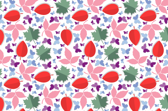 What Defines a Pattern with Bright Colored Leaves and Where It Fits